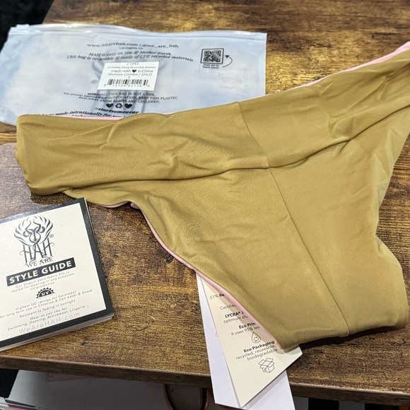 NWT We Are HAH REVOLVE Free People Brand U Cheeky Thing Reversible Swim Bottom S - Picture 3 of 7